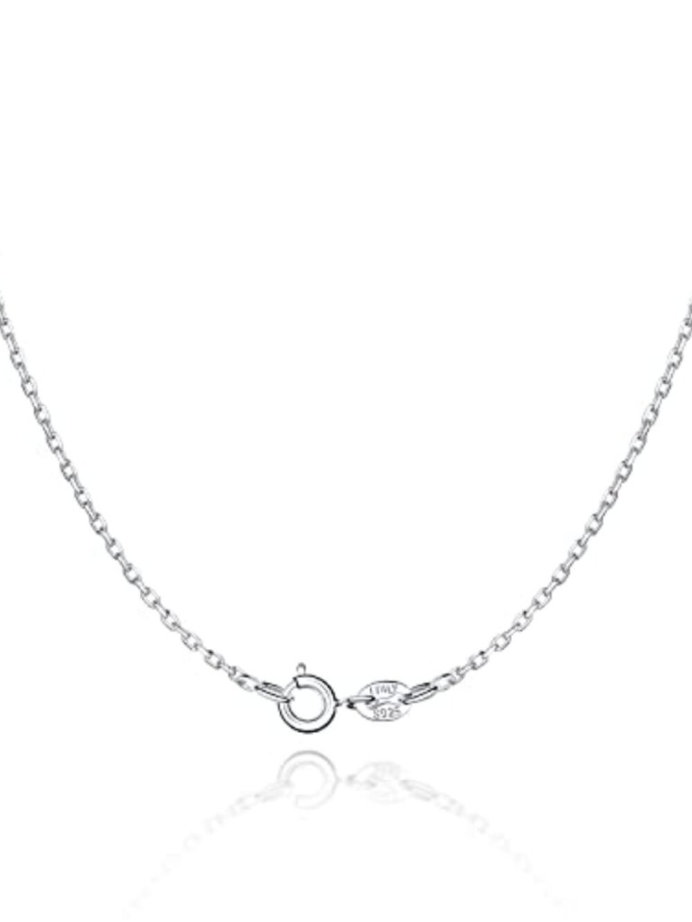 925 Sterling Silver Cable Chain Necklace Women 1.1mm Thin Sturdy Italian